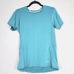 LL Bean‎ Women's Short Sleeve Shirt Teal Medium Regular